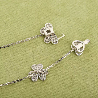 [Rosla]FRIVOLE SILVER 9 FLOWERS NECKLACE