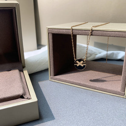 [Rosla]JEUX DE PINK GOLD DIAMOND NECKLACE