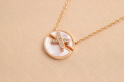[Rosla]JEUX DE ROSE GOLD DIAMOND NECKLACE