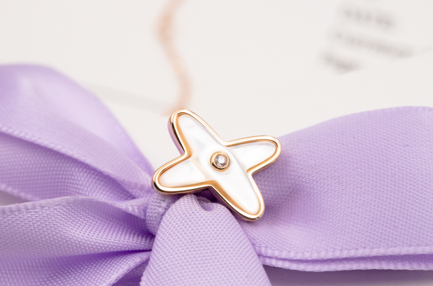 [Rosla]JEUX DE WHITE MOP PINK GOLD DIAMOND EARRINGS