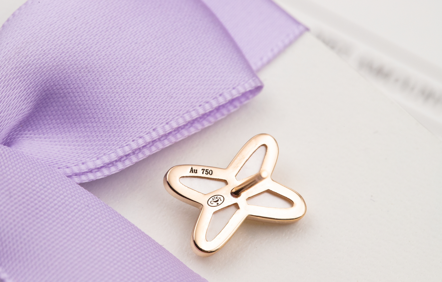 [Rosla]JEUX DE WHITE MOP PINK GOLD DIAMOND EARRINGS