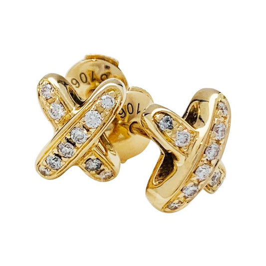 [Rosla]JEUX DE GOLD DIAMOND EARRINGS
