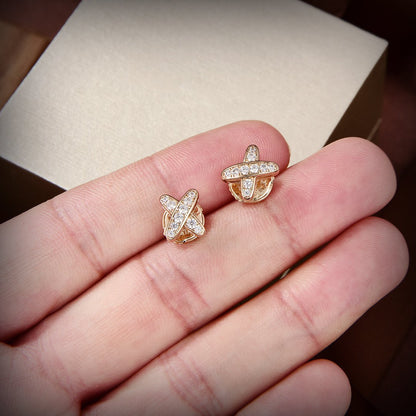 [Rosla]JEUX DE GOLD DIAMOND EARRINGS