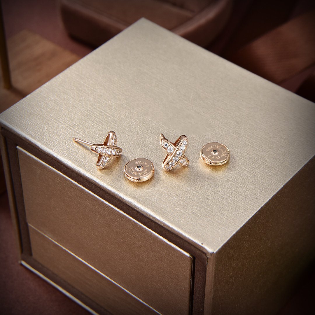 [Rosla]JEUX DE GOLD DIAMOND EARRINGS