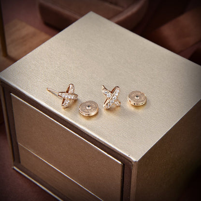 [Rosla]JEUX DE GOLD DIAMOND EARRINGS