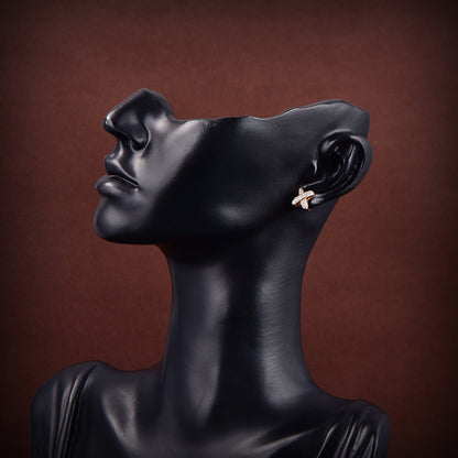 [Rosla]JEUX DE GOLD DIAMOND EARRINGS