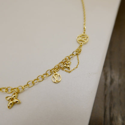 [Rosla]BLOOMING SUPPLE NECKLACE BRASS