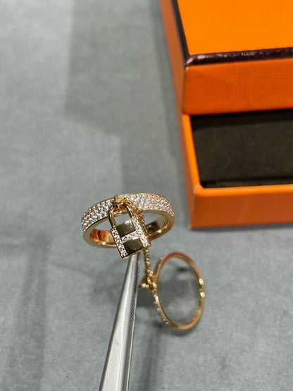 [Rosla]HM KELLY CLOCHETTE DOUBLE RING IN  WITH DIAMONDS