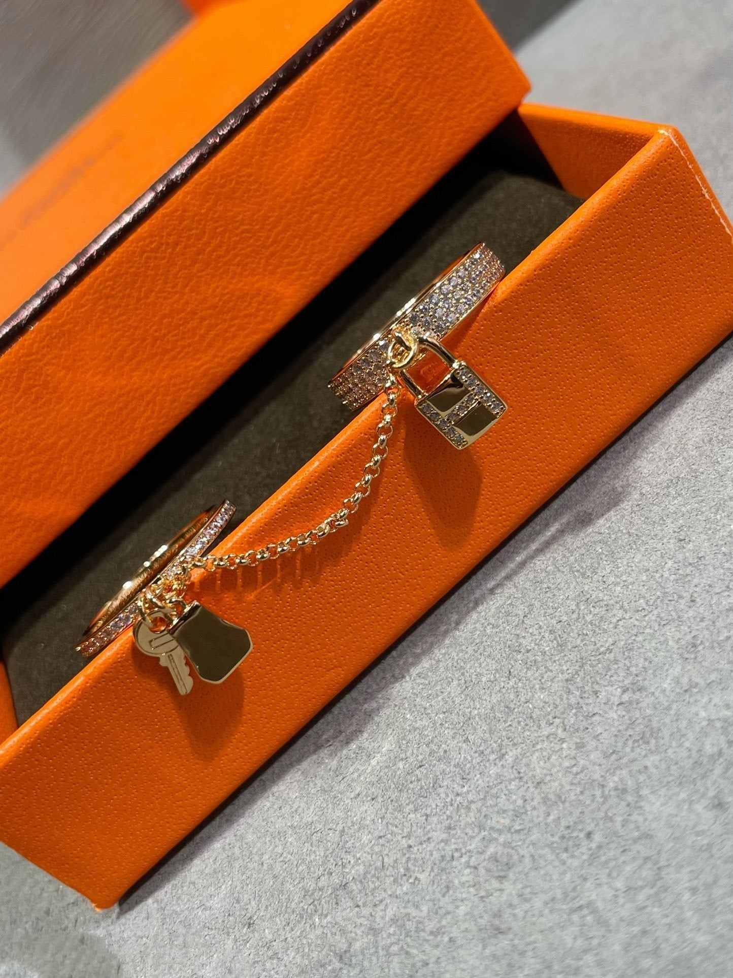 [Rosla]HM KELLY CLOCHETTE DOUBLE RING IN  WITH DIAMONDS