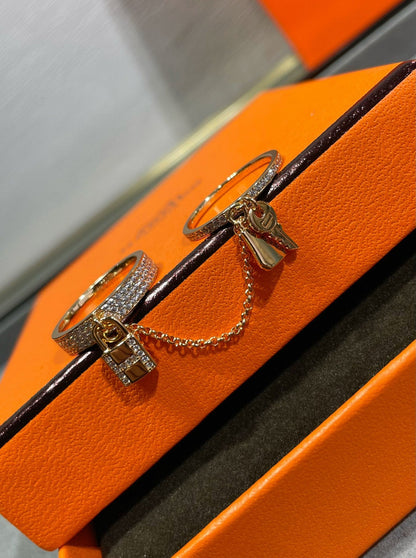 [Rosla]HM KELLY CLOCHETTE DOUBLE RING IN  WITH DIAMONDS