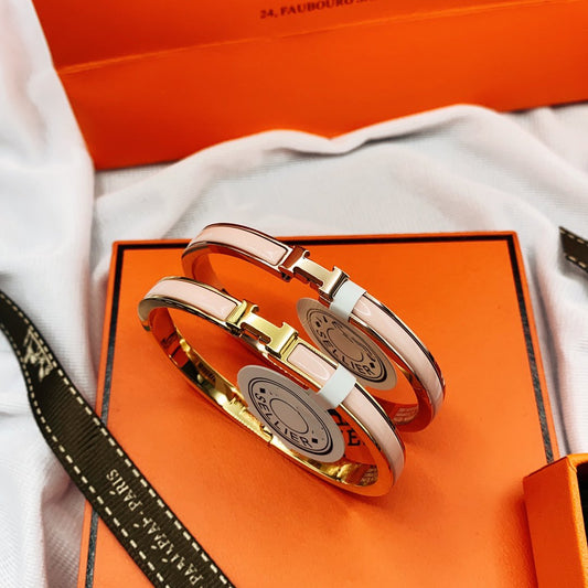 [Rosla]CLASSIC HM CLIC  PINK 8MM ENAMEL BRACELET