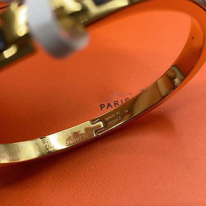 [Rosla]CLASSIC HM CLIC BLACK 8MM ENAMEL BRACELET