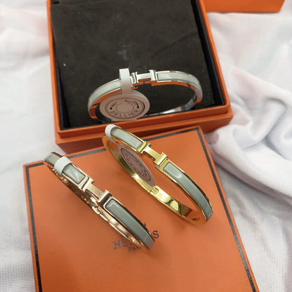 [Rosla]CLASSIC HM CLIC GREEN 8MM ENAMEL BRACELET