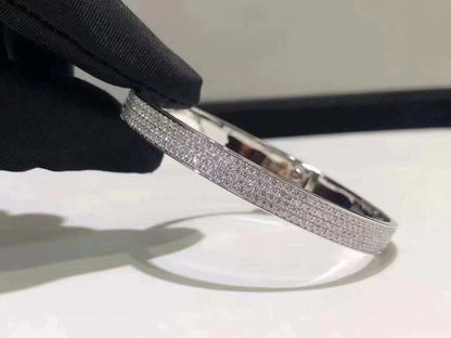 [Rosla]HM KELLY BRACELET IN SILVER AND FULL PAVE DIAMOND