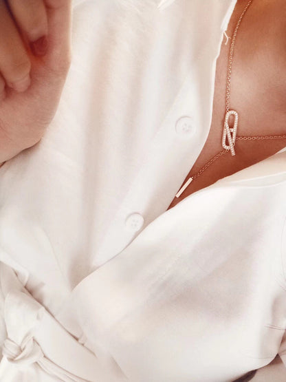 [Rosla]HM FIRE PIG NOSE NECKLACE TRENDY STREET