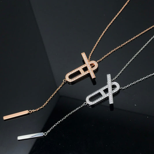 [Rosla]HM NECKLACE PLATINUM ROSE GOLD DIAMOND
