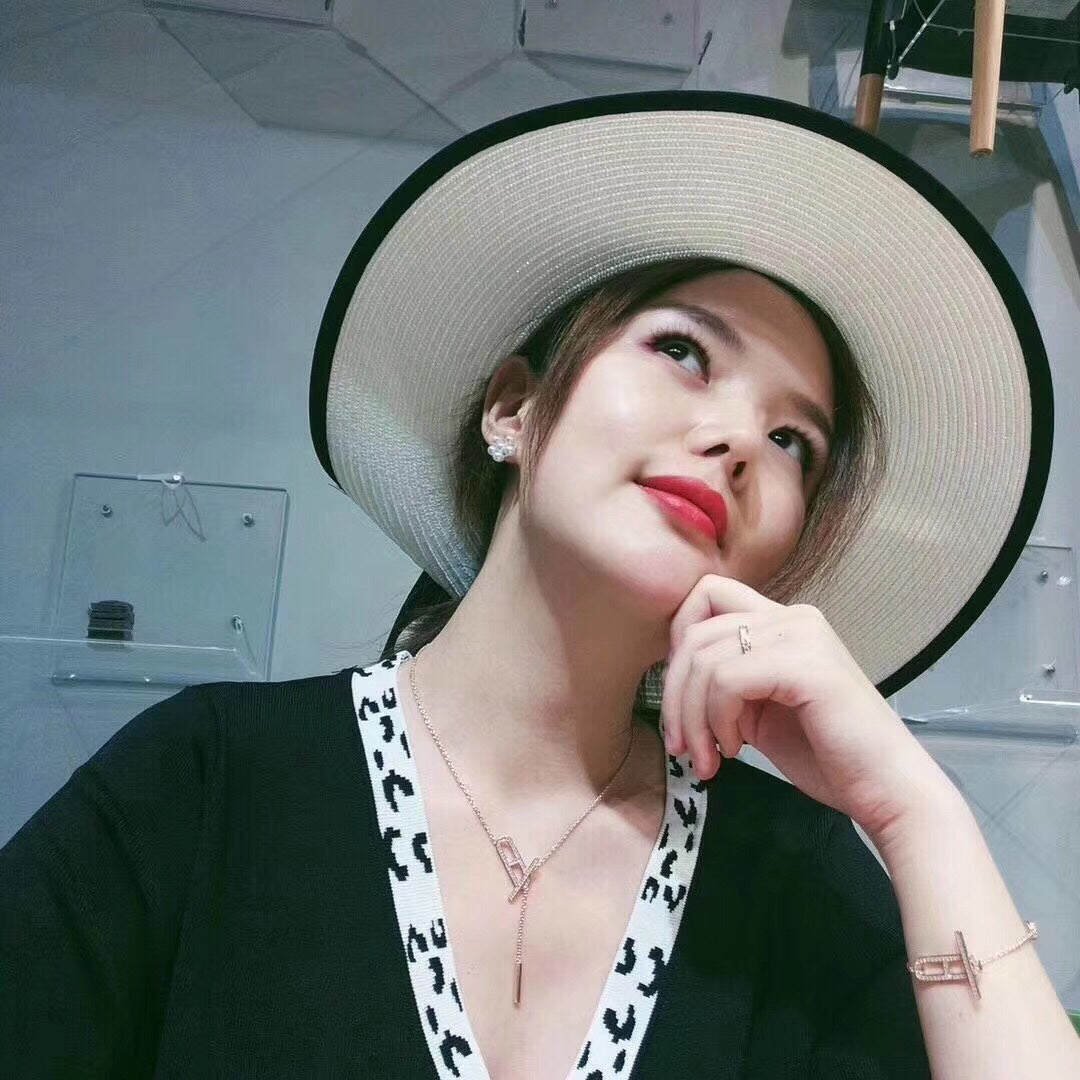 [Rosla]HM NECKLACE PLATINUM ROSE GOLD DIAMOND