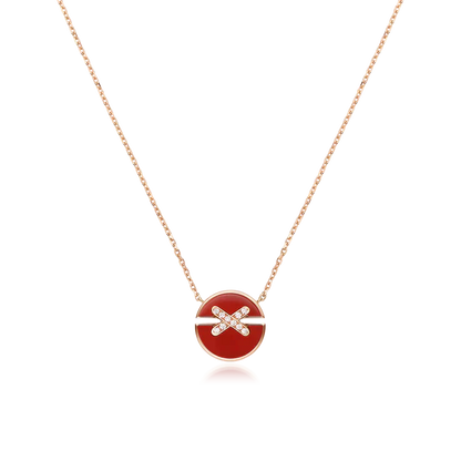 [Rosla]JEUX DE ROSE GOLD DIAMOND NECKLACE