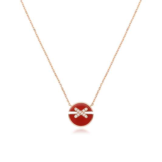 [Rosla]JEUX DE ROSE GOLD DIAMOND NECKLACE