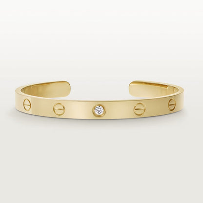 [Rosla]LOVE BRACELET 6.1MM 1 DIAMOND OPEN CUFF