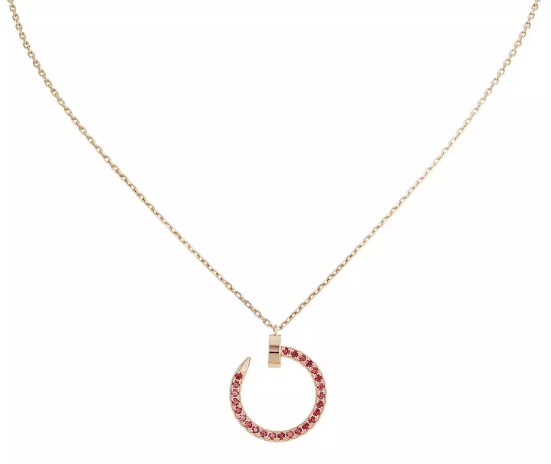 [Rosla]JUSTE NECKLACE GOLD RED DIAMONDS