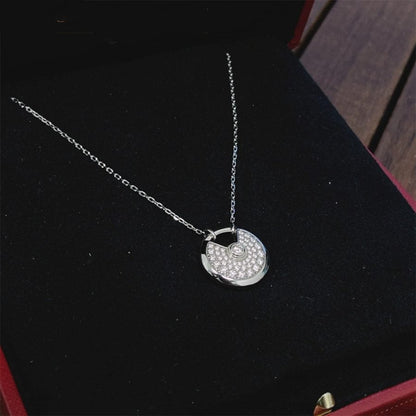 [Rosla]AMULETTE SILVER FULL DIAMOND NECKLACE