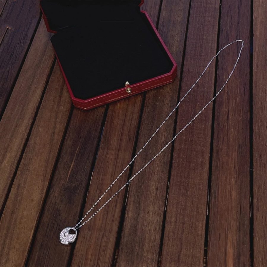 [Rosla]AMULETTE SILVER FULL DIAMOND NECKLACE