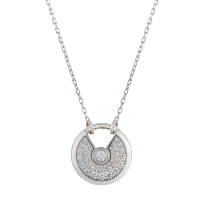 [Rosla]AMULETTE SILVER FULL DIAMOND NECKLACE