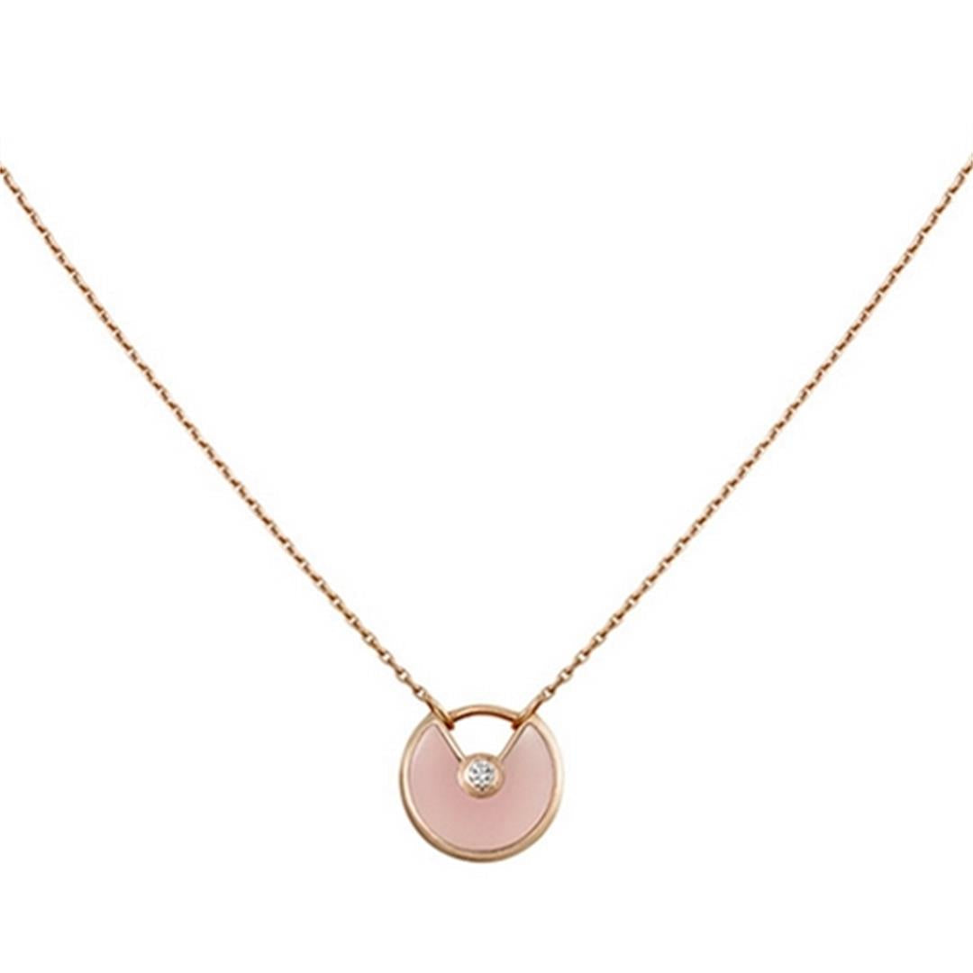 [Rosla]AMULETTE ROSE GOLD PINK MOP NECKLACE