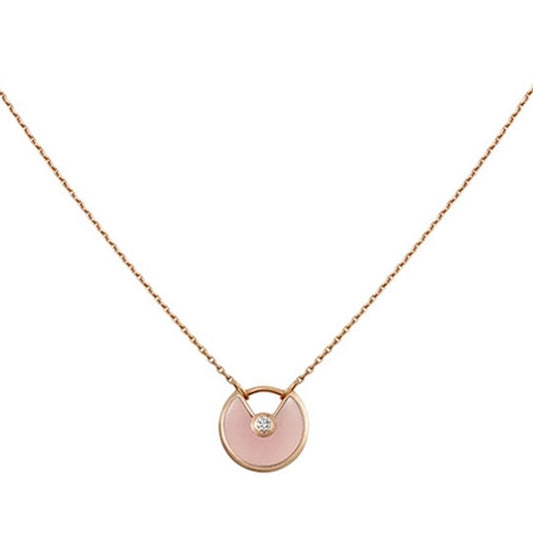 [Rosla]AMULETTE ROSE GOLD PINK MOP NECKLACE