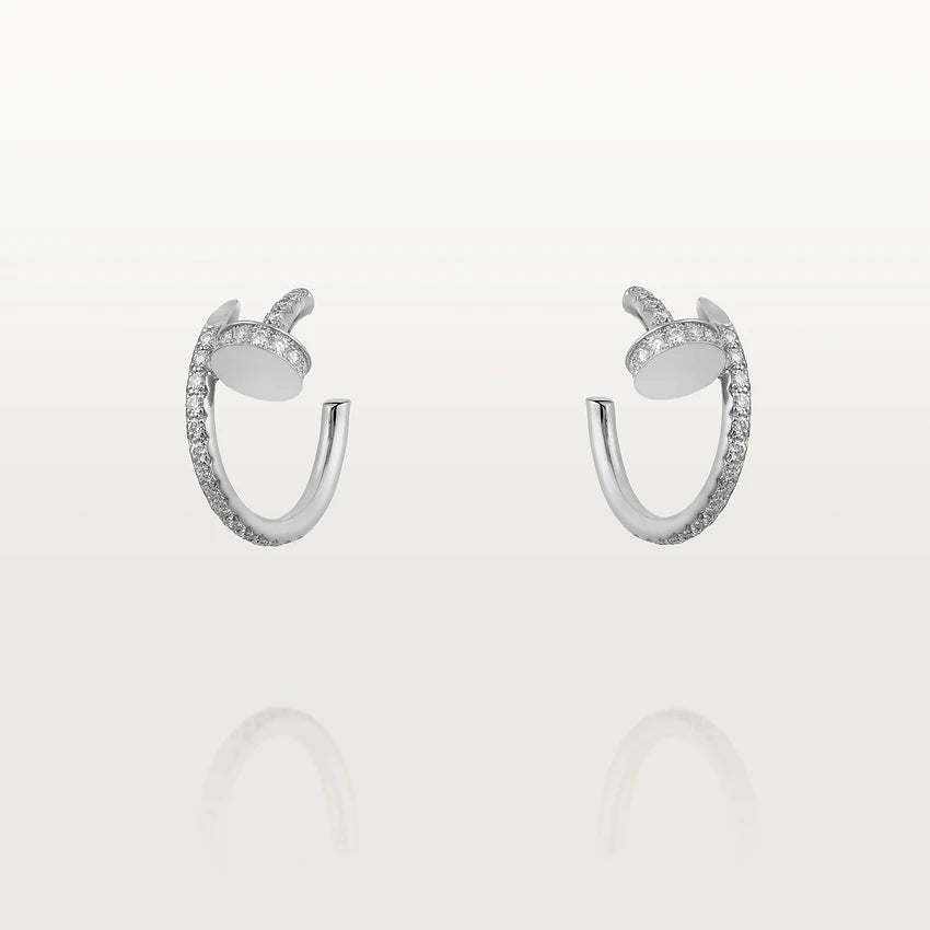 [Rosla]JUSTE EARRINGS 12.75MM SILVER DIAMOND