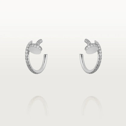 [Rosla]JUSTE EARRINGS 12.75MM SILVER DIAMOND