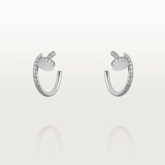 [Rosla]JUSTE EARRINGS 12.75MM SILVER DIAMOND