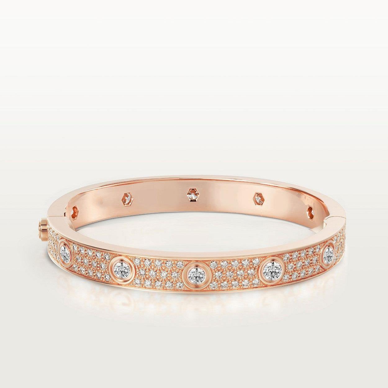 [Rosla]LOVE BRACELET 6.1MM DIAMOND-PAVED 10 BIG DIAMONDS