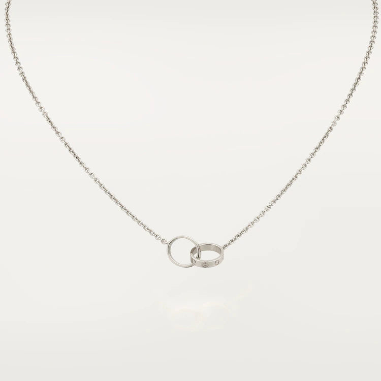 [Rosla]LOVE NECKLACE PINK GOLD AND SILVER