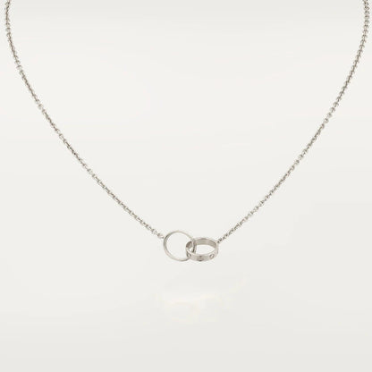 [Rosla]LOVE NECKLACE PINK GOLD AND SILVER