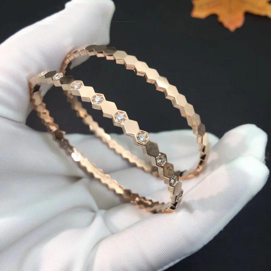 [Rosla]BEE LOVE PINK GOLD DIAMOND BRACELET