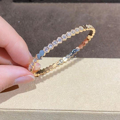 [Rosla]BEE LOVE GOLD BRACELET FULL DIAMOND