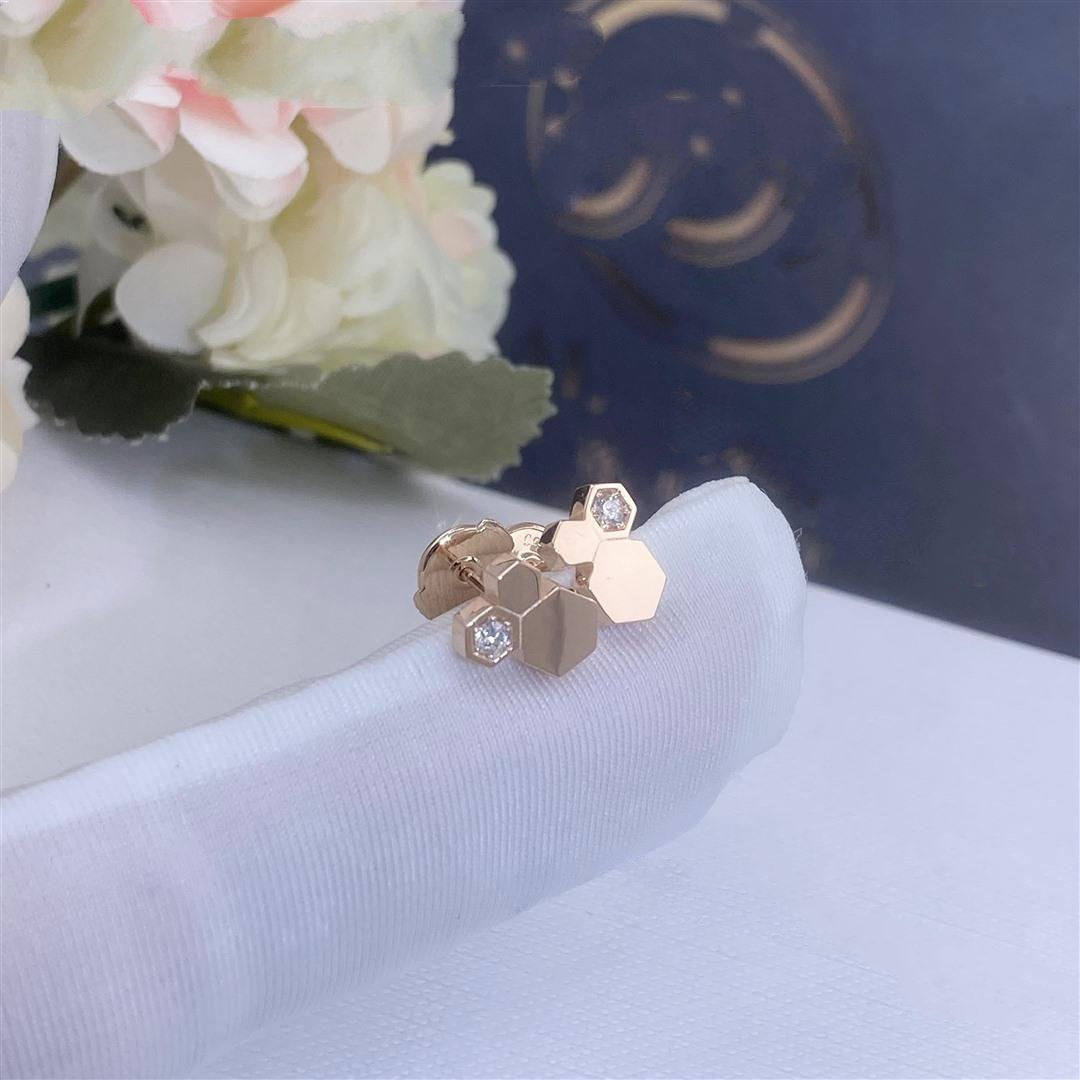 [Rosla]BEE LOVE PINK GOLD DIAMOND EARRINGS