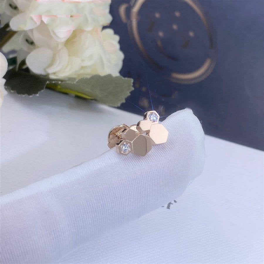 [Rosla]BEE LOVE PINK GOLD DIAMOND EARRINGS