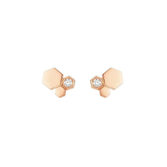 [Rosla]BEE LOVE PINK GOLD DIAMOND EARRINGS