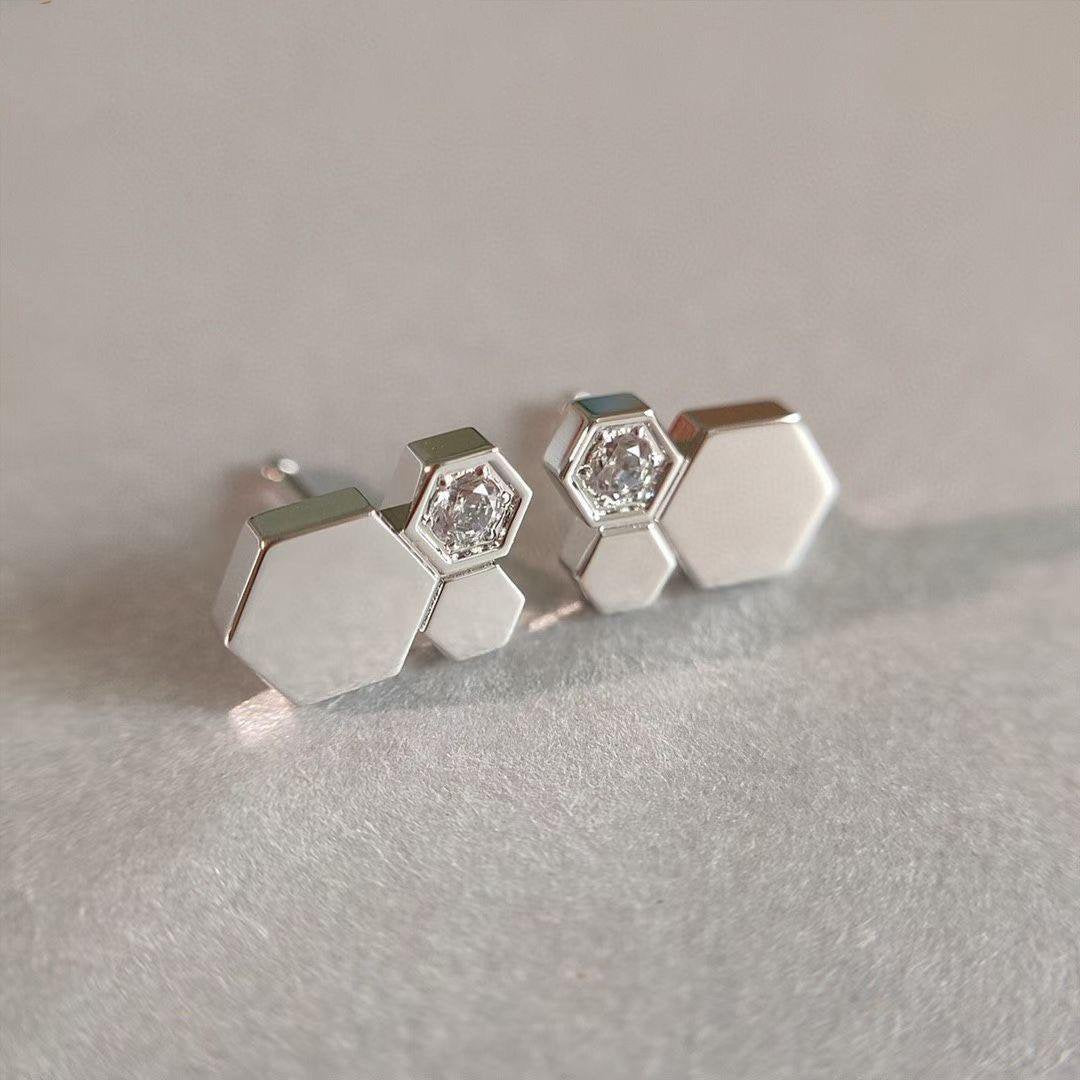 [Rosla]BEE LOVE SILVER DIAMOND EARRINGS