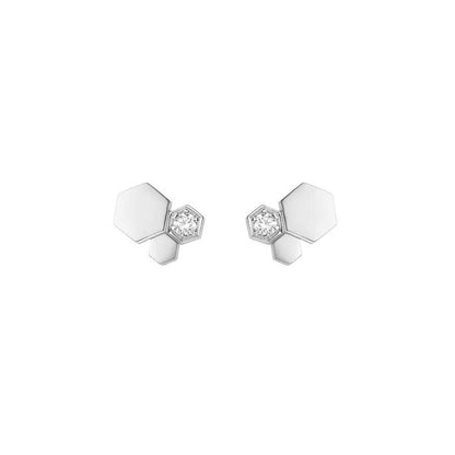 [Rosla]BEE LOVE SILVER DIAMOND EARRINGS