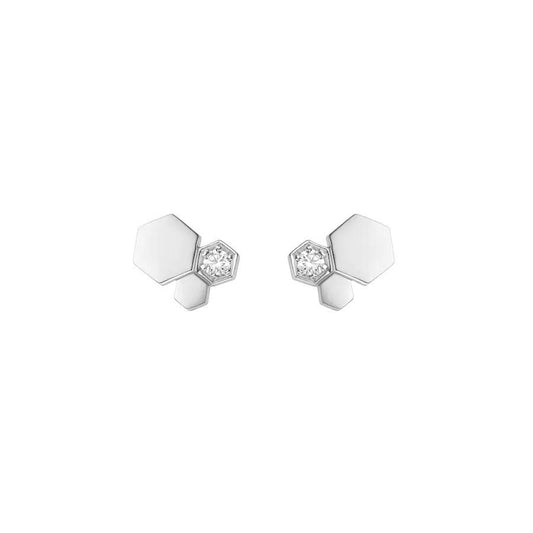 [Rosla]BEE LOVE SILVER DIAMOND EARRINGS