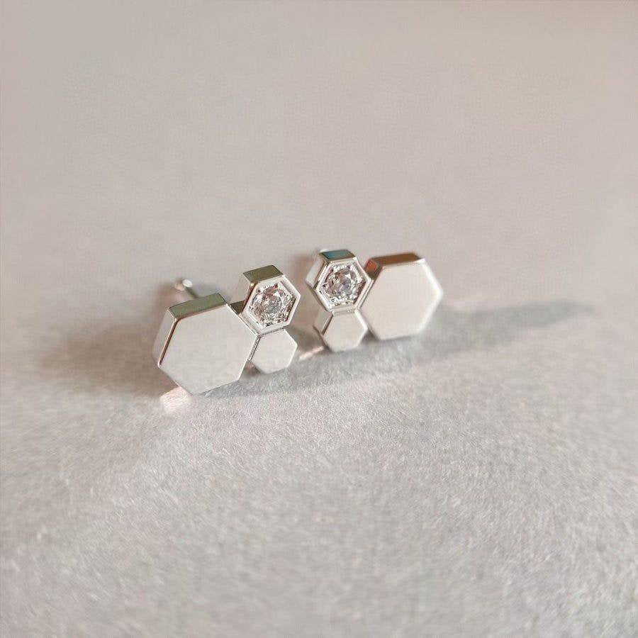 [Rosla]BEE LOVE SILVER DIAMOND EARRINGS