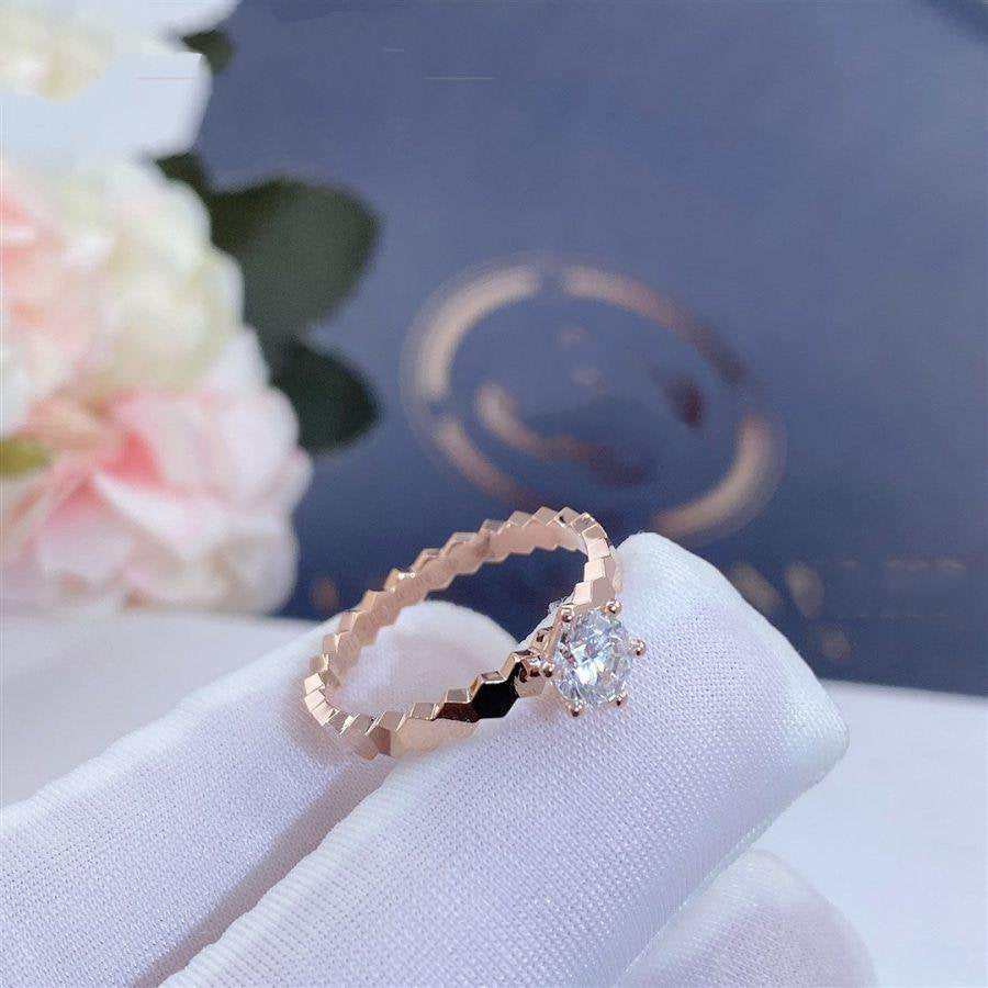 [Rosla]BEE LOVE RING PINK GOLD 1 DIAMOND