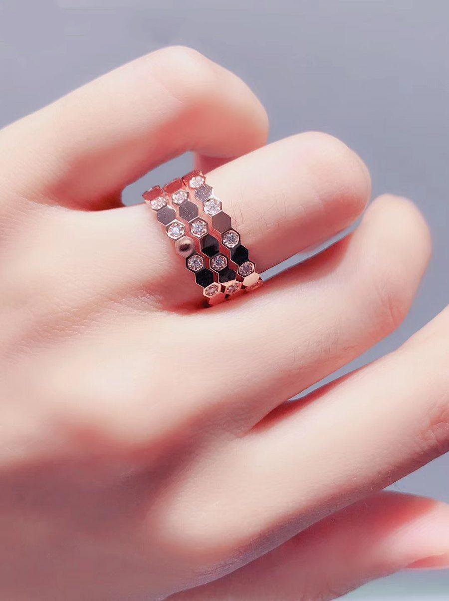 [Rosla]BEE LOVE RING PINK GOLD DIAMOND