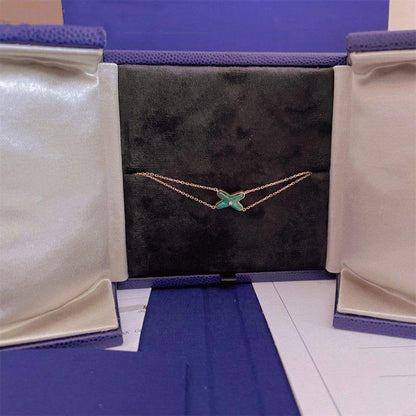 [Rosla]JEUX BRACELET MALACHITE PINK GOLD 1 DIAMOND