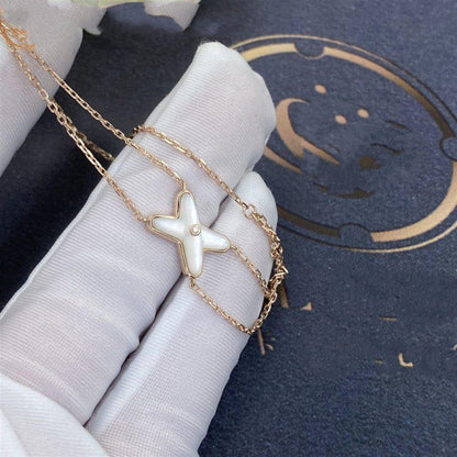 [Rosla]JEUX BRACELET WHITE MOP PINK GOLD 1 DIAMOND