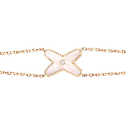 [Rosla]JEUX BRACELET WHITE MOP PINK GOLD 1 DIAMOND
